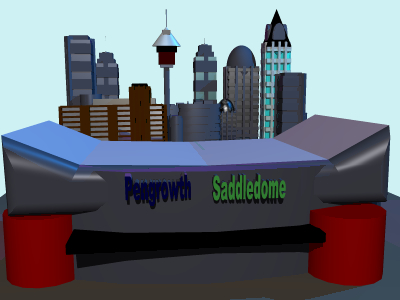 Weak rendering of the Pengrowth Saddledome