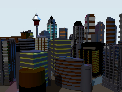 Swift3D rendering of dowtown Calgary