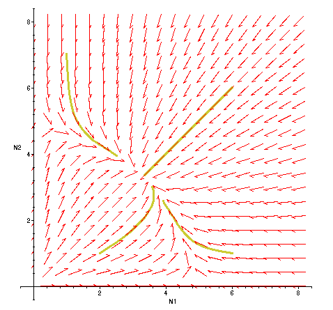 Direction field plot