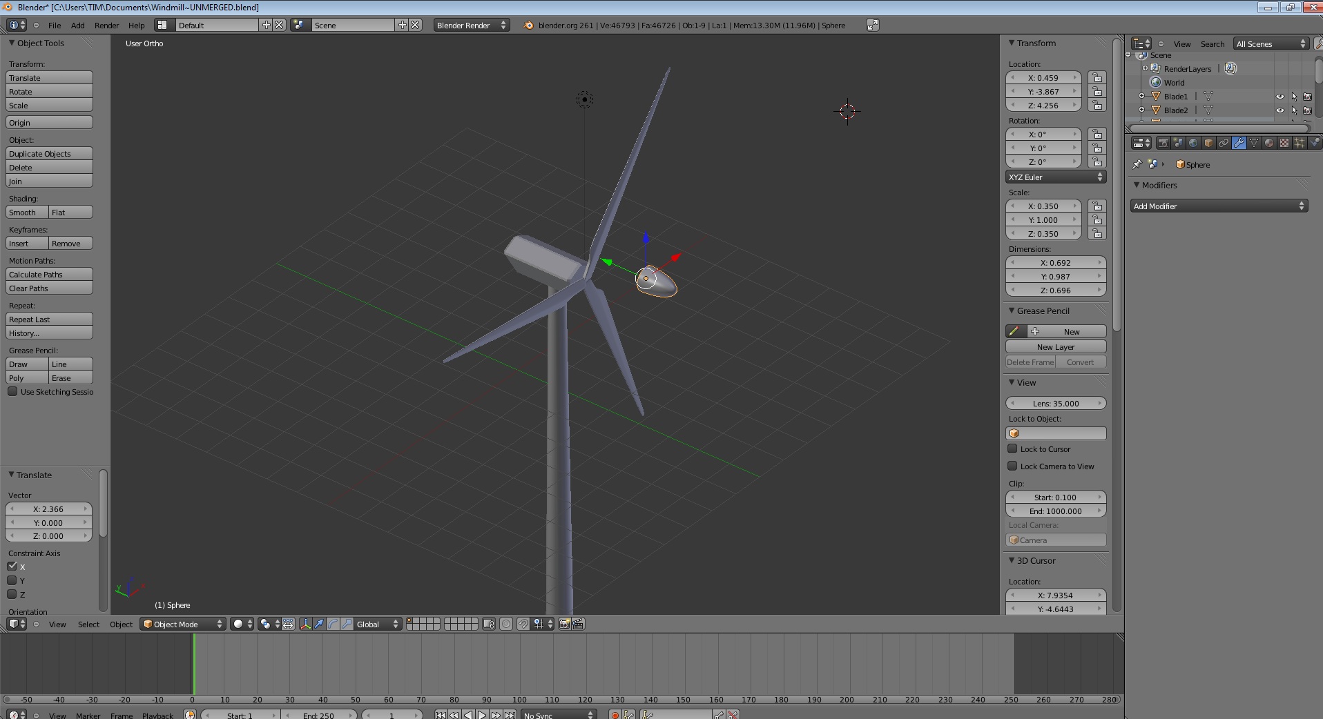 Windmill under construction