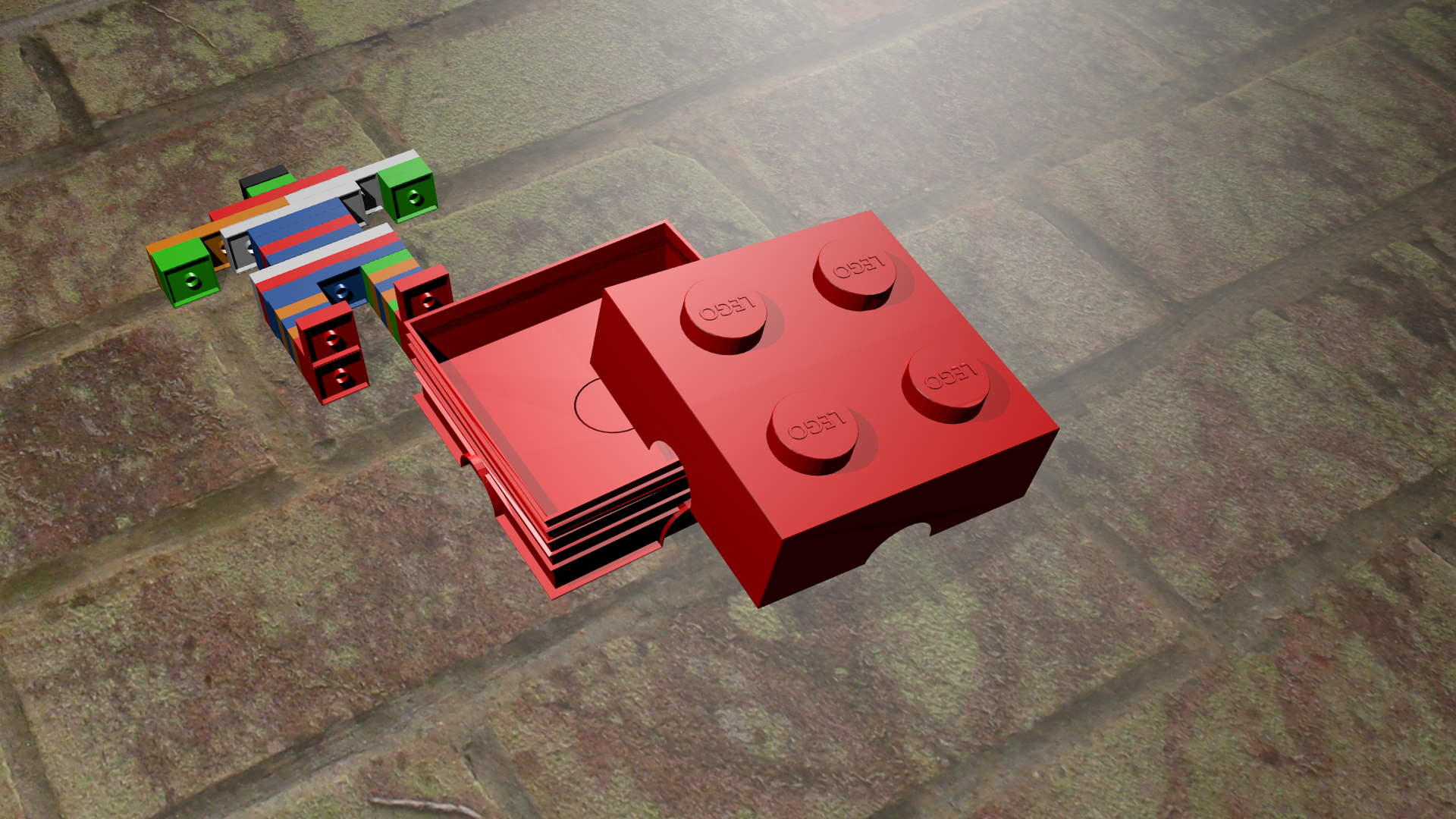 Lego guy in scene