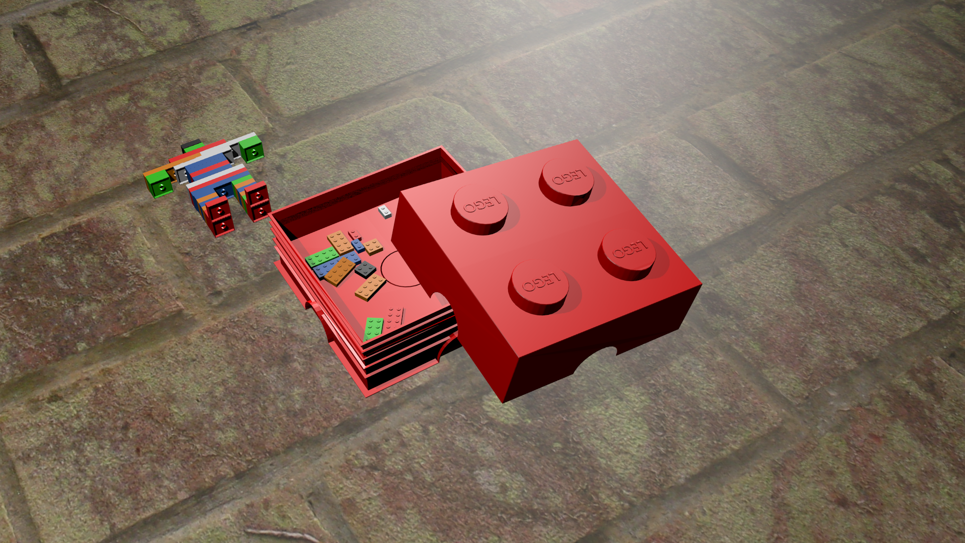 add bricks to scene