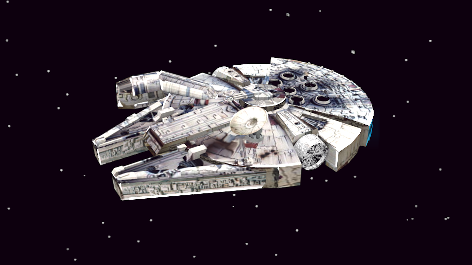 Millennium Falcon from above left