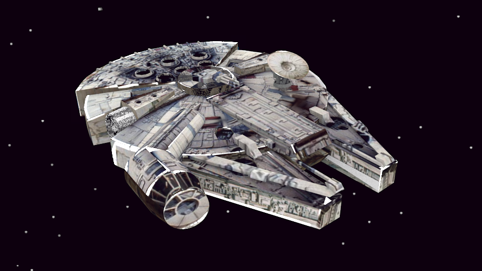 Milennium Falcon from above right