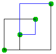 side view of 5 bend staircase model